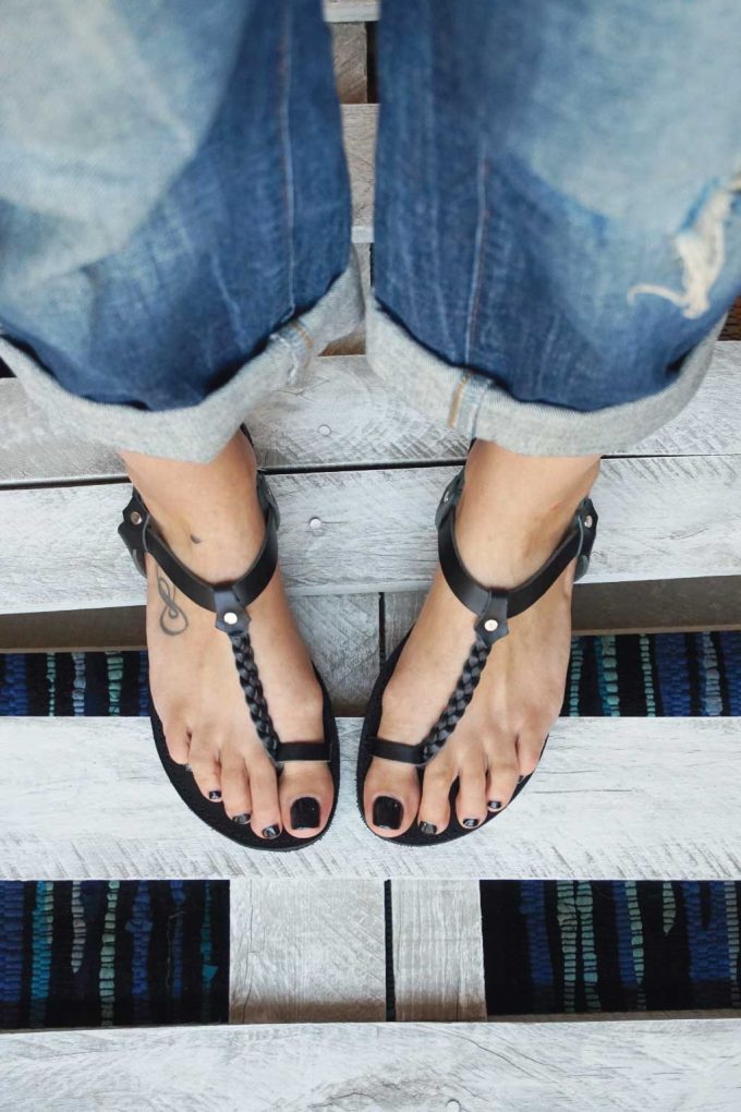 Griechische Sandalen FUNKY LOOKS, schwarz